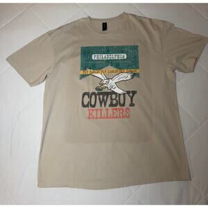 Philadelphia Eagles "Cowboy Killers" Vintage Style Parody Graphic T-Shirt XL